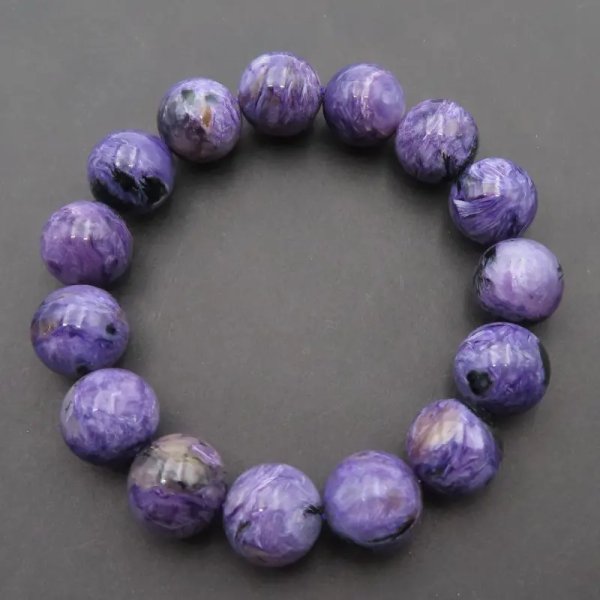 Czaroit - kulki 14mm - bransoleta 19,5 cm
