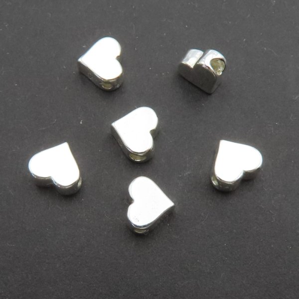 Srebro Ag  - przekładka serce 5,7x5,3mm
