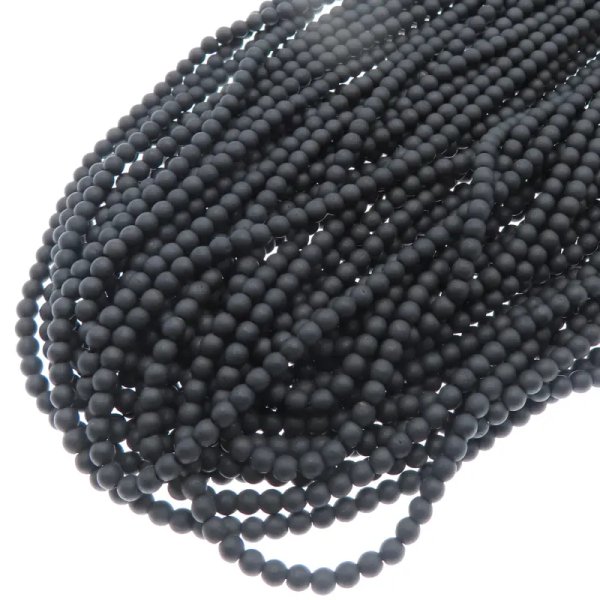 Hematyt czarny matowy kulki 3mm (sznur)