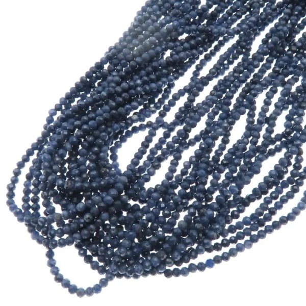 Szafir fasetowany kulki 2 mm (sznur) wysoka jakość