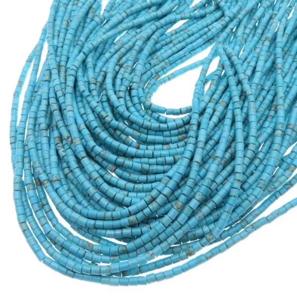 Turkus (howlit) walec 3x3mm (sznur)