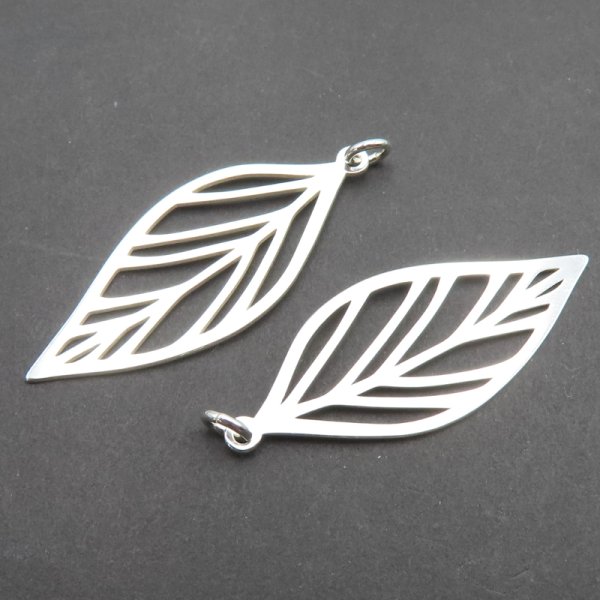 Srebro Ag - zawieszka liść 33x13,5mm