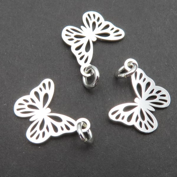Srebro Ag - zawieszka motyl 12x11mm