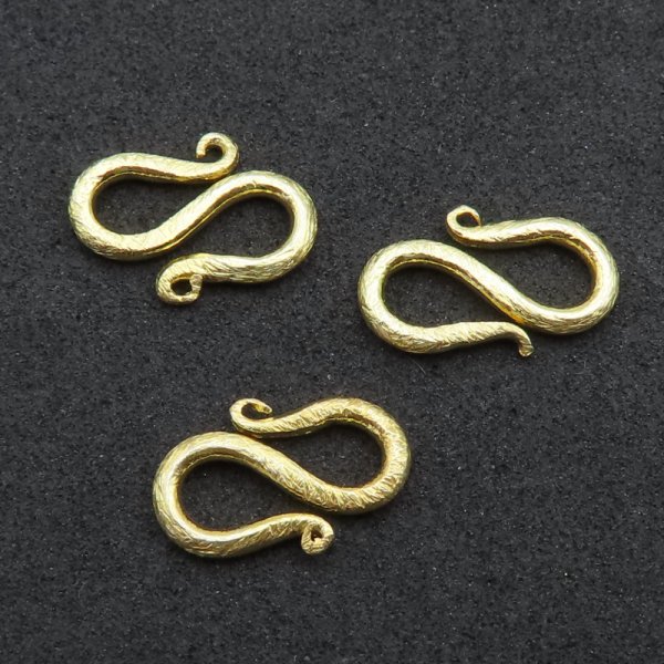 Srebro Ag Złocone - zapięcie typu S 15x9 mm  