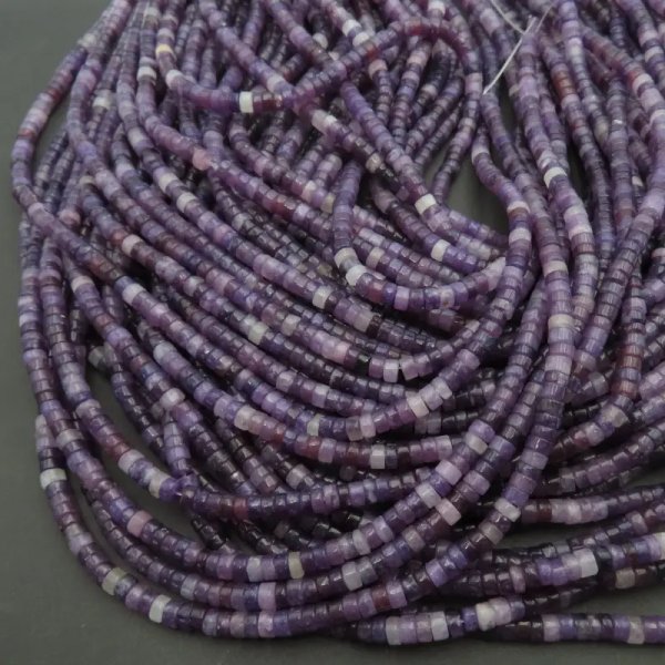 Ametyst walce 4x2 mm (sznur)