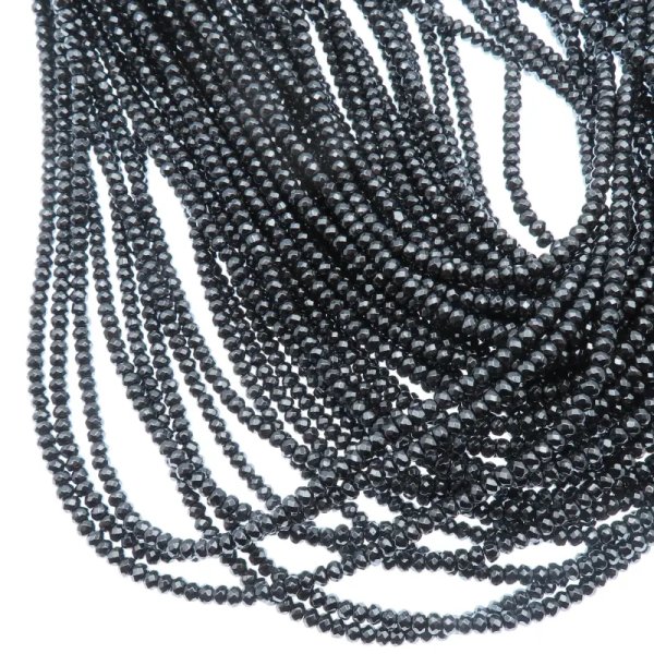 Hematyt grafitowy fasetowany - oponki 4x2mm (sznur)
