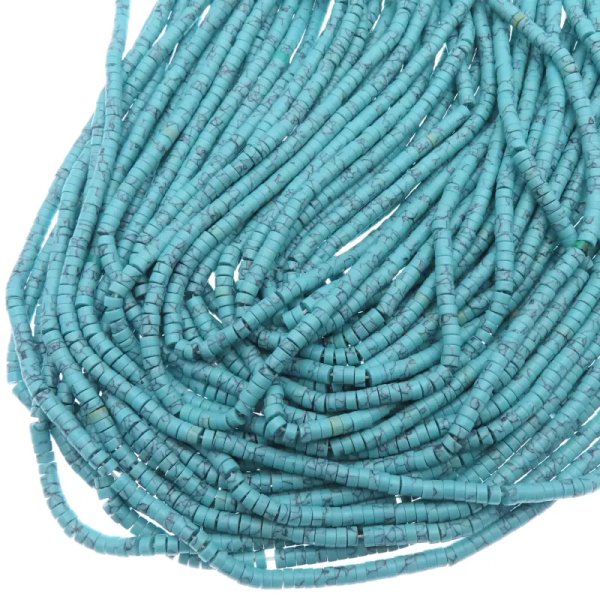 Howlit niebieski walce 4x2 mm (sznur)