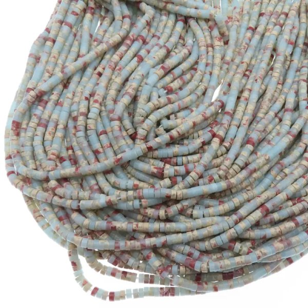 Jaspis cesarski niebieski walce 4x2 mm (sznur)