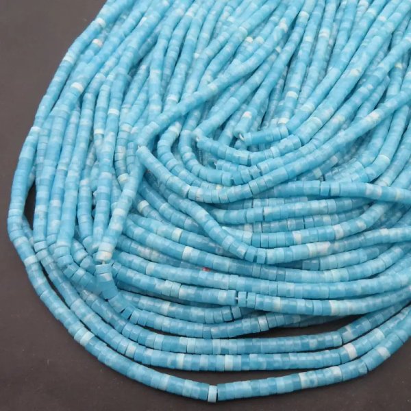 Jaspis cesarski niebieski walce 4x2 mm (sznur)