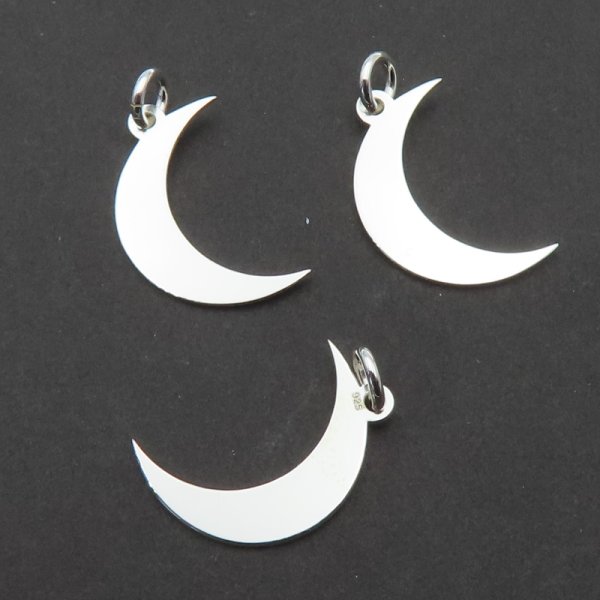 Srebro Ag - zawieszka księżyc 14x9mm