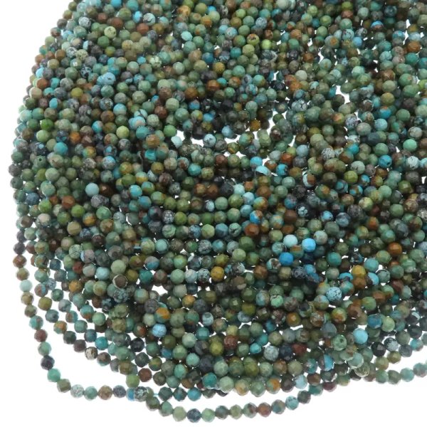 Turkus kulka fasetowana 4 mm (sznur)