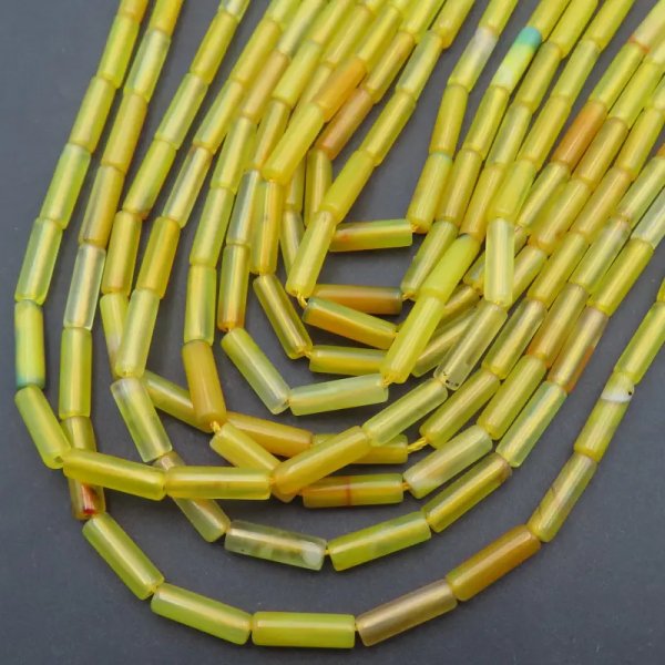 Kwarc żółty walce 4x13 mm (sznur)