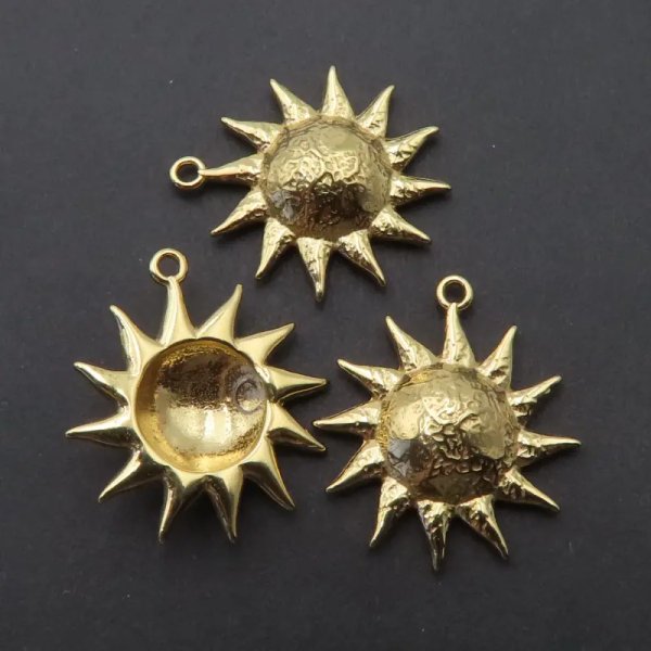 Srebro Ag złocone - zawieszka słońce 18,5mm