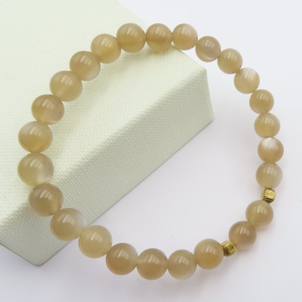 Kamień Słoneczny i srebro złocone - bransoletka 