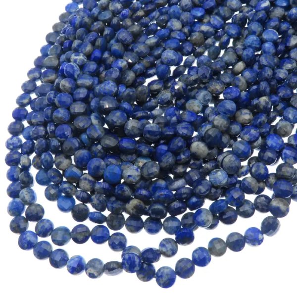 Lapis Lazuli fasetowany okrągłe pastylki 6 mm (sznur)