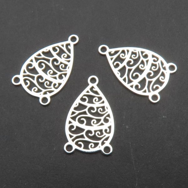 Srebro Ag - element ozdobny 16x10mm