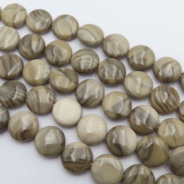 Krzemień Pasiasty krążki 20mm (sznurek)