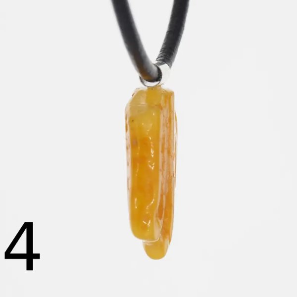 Surowy Naturalny Bursztyn mleczny i srebro - naszyjnik na rzemieniu (różne kamienie)