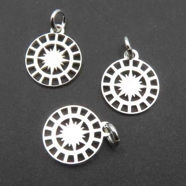 Srebro Ag - rozetka ażurowa 10 mm