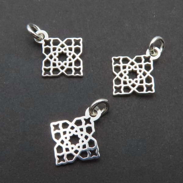 Srebro Ag - rozetka ażurowa 10X11 mm