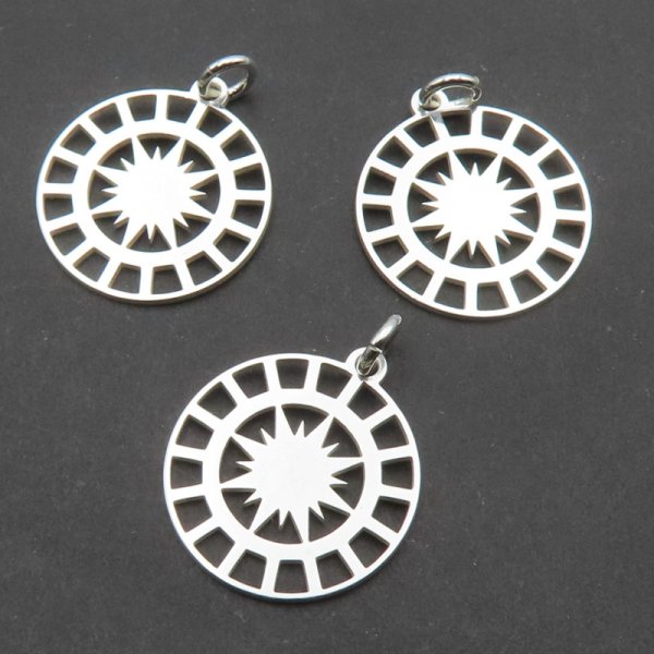 Srebro Ag - rozetka ażurowa 15 mm