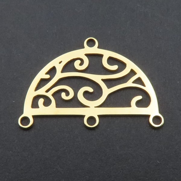 Srebro Ag złocone - element ozdobny 20x13,8mm