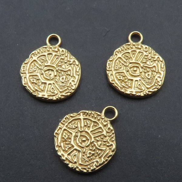 Srebro Ag złocone - zawieszka ozdobna 10,6 mm