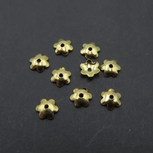 Srebro Ag Złocone - miseczka kwiatek 5mm  