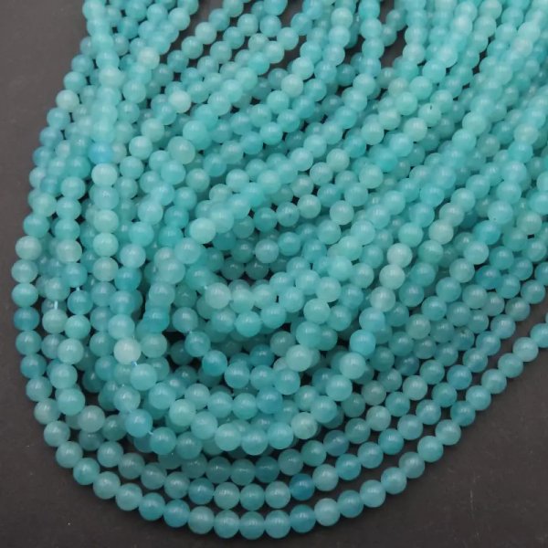 Amazonit - kulki 4 mm (sznur)