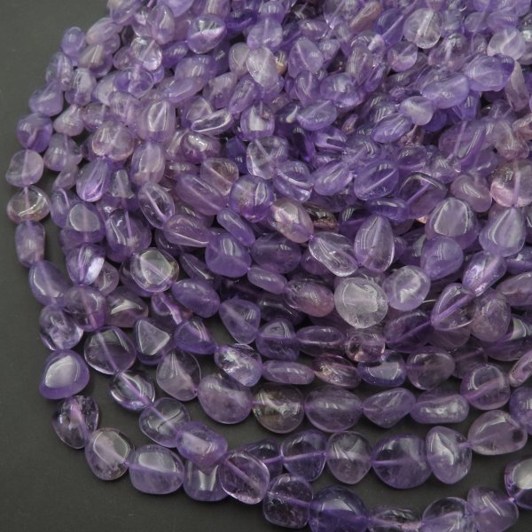 Ametyst pastylki nieregularne – sznur ok. 38 cm