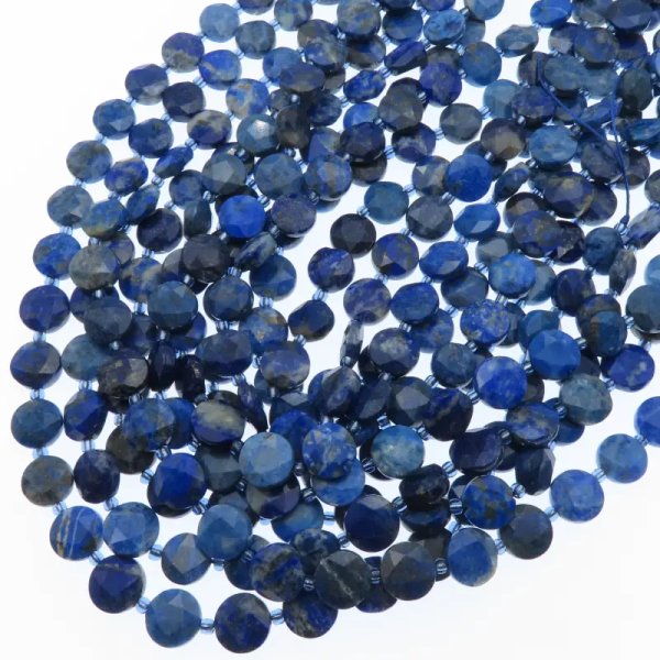 Lapis Lazuli pastylki fasetowane 10 mm (sznur)