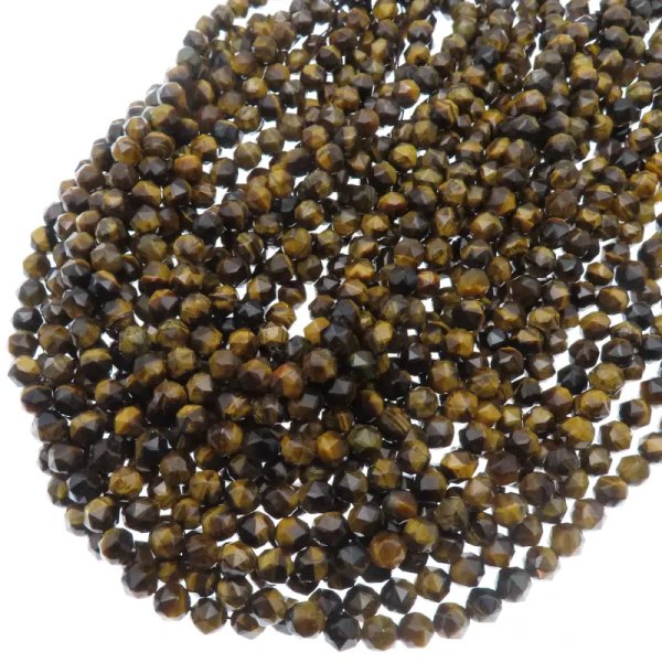 Tygrysie oko fasetowane kulki 8 mm