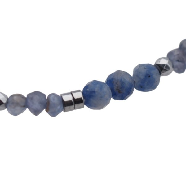 Mix Kamieni i srebro  - bransoletka