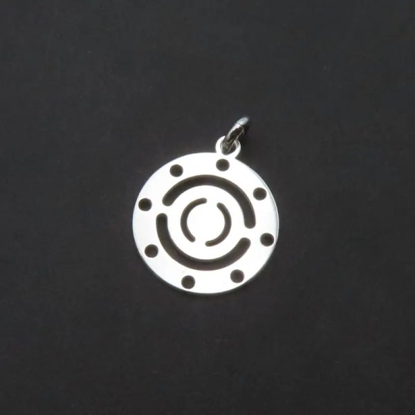 Srebro Ag - rozetka ażurowa 12 mm