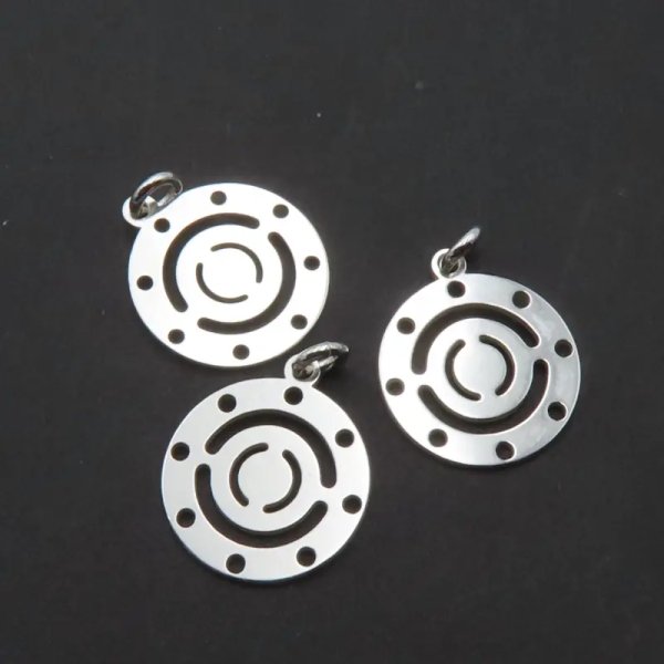 Srebro Ag - rozetka ażurowa 12 mm