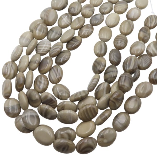 Krzemień Pasiasty owal 16x12mm (sznur)