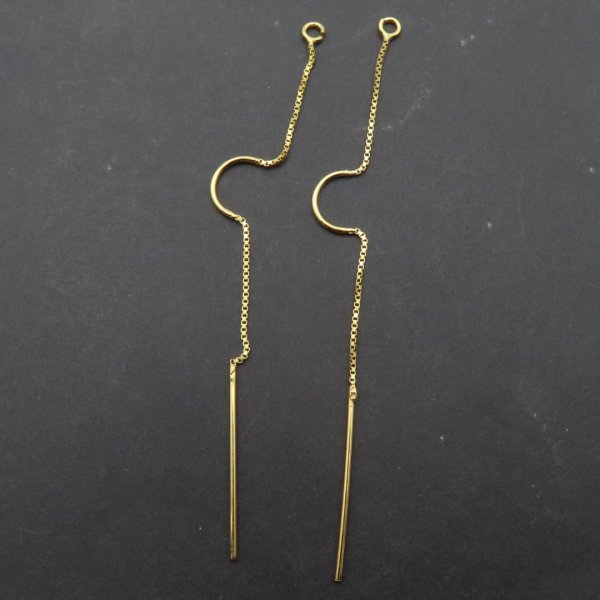 Srebro Ag Złocone - baza do kolczyków (para) 