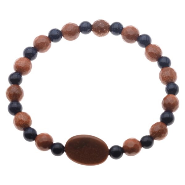 Piasek Pustyni i Noc Kairu - bransoleta na gumce