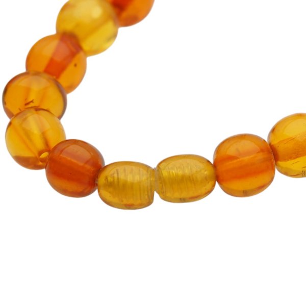 Bursztyn - kulka szlifowana ręcznie - korale