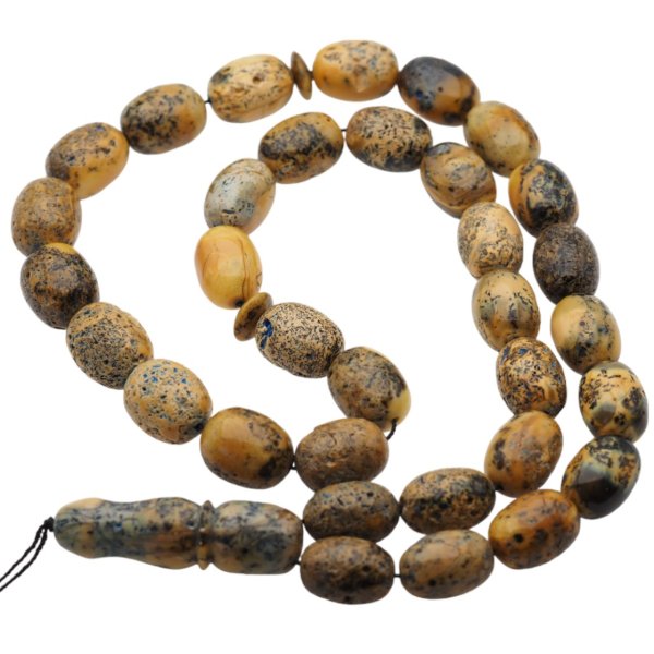 Bursztyn oliwka - Różaniec muzułmański