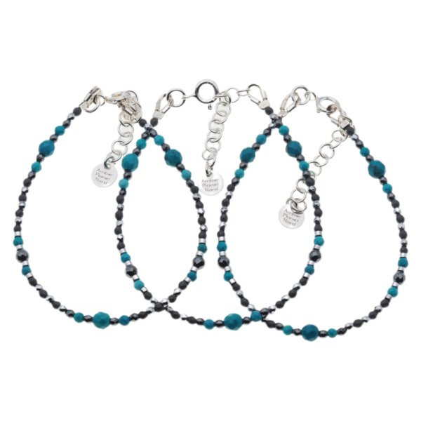 Mix Kamieni i srebro - bransoletka