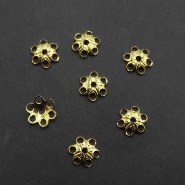 Srebro Ag Złocone - miseczka kwiatek 5mm  