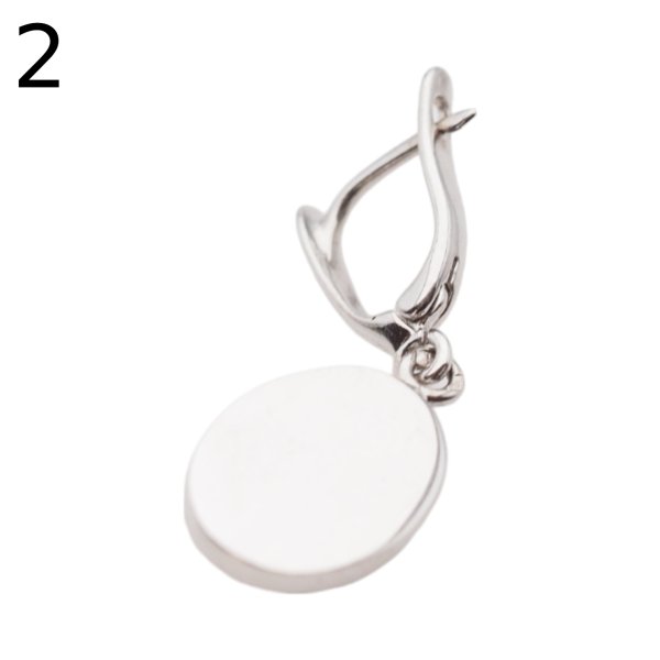 Czaroit i srebro rodowane - kolczyki owale (para) (różne kamienie do wyboru)