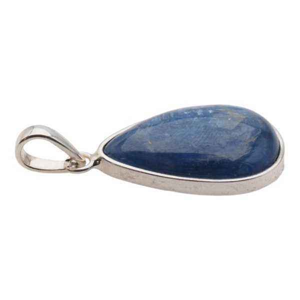 Kyanit i srebro - zawieszka łza