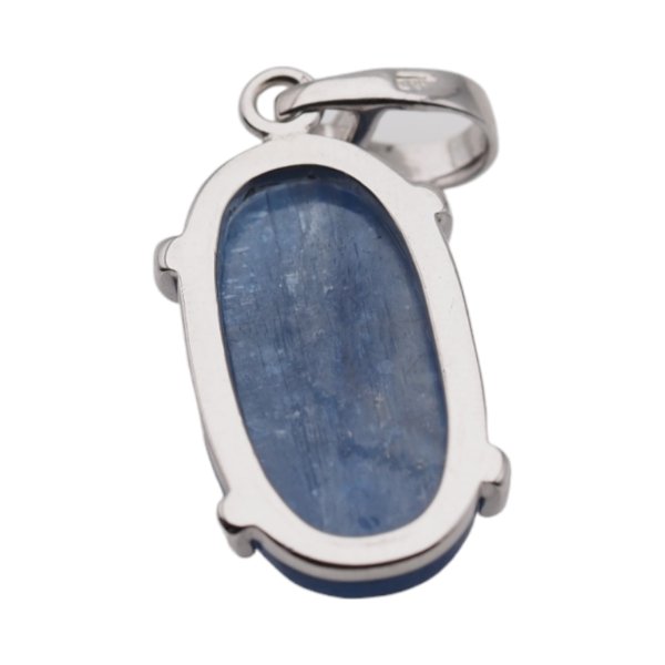 Kyanit w srebrze rodowanym - zawieszka owal
