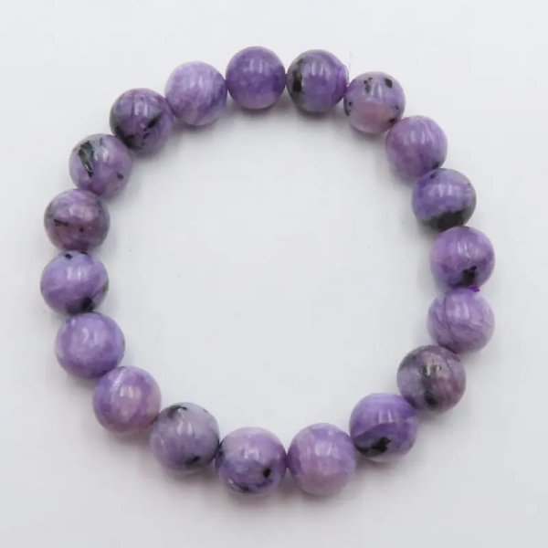 Czaroit kulki 10mm (sznur 19 cm / bransoletka)