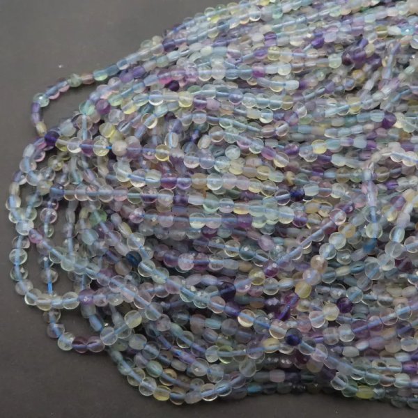 Fluoryt Fasetowany pastylki okrągłe 4 mm (sznur)