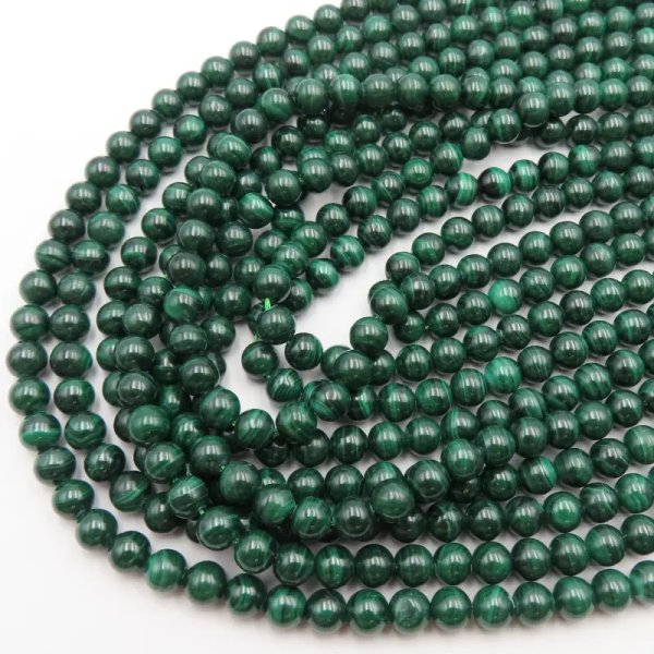 Malachit kulka 6,5 mm (sznur)