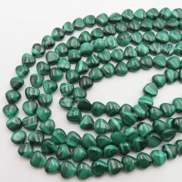 Malachit serce 8mm (sznur)