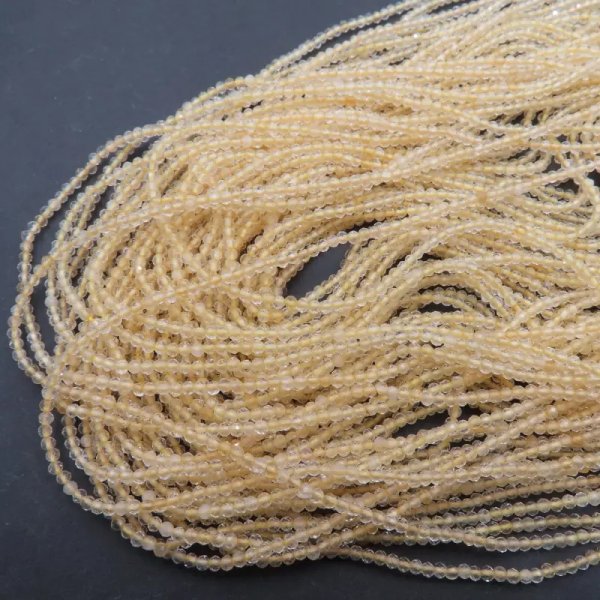 Cytryn (Lemon) fasetowany - kulki 2 mm (sznur)